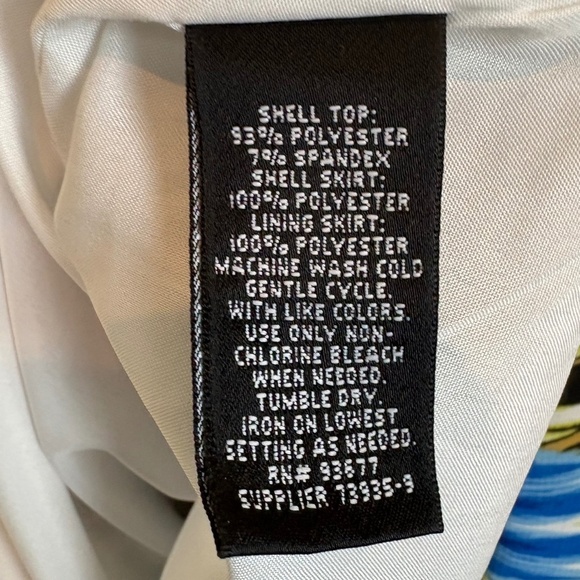 NWT Nicole by Nicole Miller Black Empire Waist with Colorful Print Maxi Dress - Picture 9 of 9